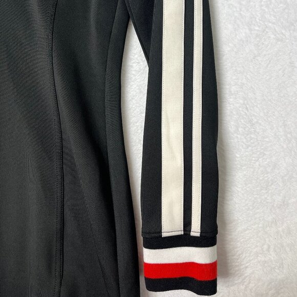 NWT PAM & GELA Sporty Racing Stripe Black Quarter Zip Mini Dress sz S Activewear - Picture 4 of 12